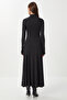 Flared Long Modal Dress Lub0235 Black - 4