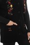 Rose Embroidered Winter Thick Steel Knit Buttoned Pocketed Knitwear Mother's Vest - 4