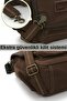 4017 Brown 14-Inch Laptop Cotton Gabardine Messenger School Bag Unisex with Lock Multi-Pocket Shoulder Strap - 6