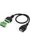 USB Female Plug to 5 Pin Pluggable Terminals Solder-free USB Connector Solderless Connection Adapter