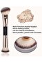 Foundation Makeup Brushes, 2Pcs Premium Double-Ended Makeup Brush (Flat/Angled/Angled Round/T - 8