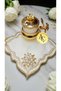 Cocktail Napkin Holder with Yellow Stone Square Dowery Box for Daily Use 2 Pieces - 2