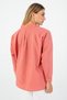 Women's Coral Salmon Oxford Textured Fabric Relaxed Fit Pocketed Shirt Poplin- Stylish and Practical - 4