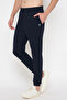 Joggers in Navy - Cotton - 4