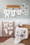 11 Piece Gray Elephant Themed Printed Newborn Hospital Discharge Set 100% Cotton