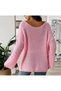 Boat Neck Seasonal Casual Knitwear Women's Sweater - 5