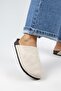 Ruzqahi Women's Leather Genuine Leather Flat Sabo Beige Slippers - 4
