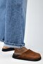 Ateshi Women's Leather Genuine Leather Flat Clog Tan Slipper - 7
