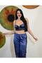 Women's 2-Piece Stripe Patterned Satin Women's Pajama Set - 3