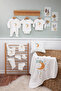 11 Piece Cute Moon Printed Newborn Hospital Discharge Set 100% Cotton