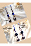 Lapis & Onyx Natural Stone Bohemian Drop Dangle, Women's 2-Piece Earring Set, Blue-Black