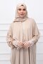 One-Piece Self-Wrapped Solid Color Stylish Women's Prayer Dress - 2