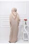 One-Piece Self-Wrapped Solid Color Stylish Women's Prayer Dress - 3