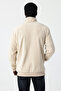 Men's Stand Collar Zippered Double Pocket Sweatshirt Beige - 25K 6083 - 7