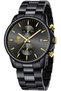 Fashion Business Mens Watches with Stainless Steel Waterproof Chronograph Quartz Watch f