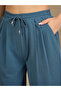 Women Blue Tapered Drawstring Joggers - 4