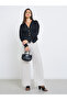 Solid Buttoned Balloon Sleeve Top - 2