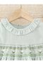 Girls Green Checked Smocked Detail Dress - 3