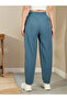 Women Blue Tapered Drawstring Joggers - 5