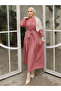Solid Tiered Maxi Dress with Waist Tie Detail - 2