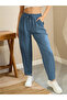 Women Blue Tapered Drawstring Joggers