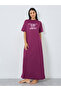 Slogan Print Dropped Shoulder Sleep T-Shirt Dress