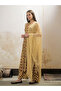 Yellow Floral Sleeveless Kurta with Pencil Pants and Dupatta Set - 3