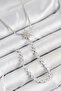 Brass Zircon Stone Pole Star Model Silver Color Y Necklace