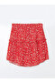 Lcw Vision Red Floral Women's Skirt with Elastic Waist - 5