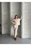 Women's Cotton Circular Neck Skirt Suit - 3