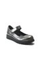 Onlo Shoes 257 Genuine Leather Gray Velcro Orthopedic Girls' School Ballerina Shoes - 2