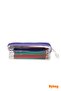 Dark Purple Zippered Quality Pvc Transparent Pen Holder Makeup Bag Pencil Case - 2