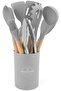 12-Piece Silicone Cooking Tools with Wooden Handles, Kitchen Utensil Set - 6