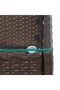 2 Piece Garden Lounge Set with Cushion Poly Rattan Brown - 5