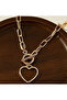 Women's Gold Sailor Lock Heart Necklace - 3
