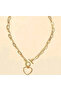 Women's Gold Sailor Lock Heart Necklace - 2