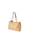 Solid Shoulder Bag with Chain Detail Strap - 3