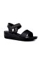 Embellished Elastic Strap Wedge Sandals - 2