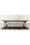 Single-Leg Presentation Tray & Baton Cake Serving Steel Tray Cast Gold Frame 32 cm - 5