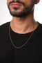 Steel Twist Men's Chain Necklace 1mm Non-Tarnish 60cm - 3