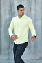 Sari Hakim Collar Lycra Linen Cotton Slim Fit Shirt - 4