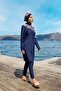 Ebru model shoulder patterned lycra design hijab two-piece swimsuit set - 7