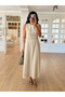 Stone Zero Sleeve Belt Detailed Dress - 2313 - 2