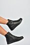 V324501703 black genuine leather women's boots - 2