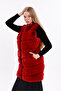 Imported Plush Burgundy Faux Plump Vest - 5