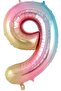 9-Year-Old Kuromi and My Melody Balloon Set Birthday Balloon Set Rainbow Number Helium Compatible Flying Balloon - 4
