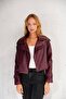 New Season Oversize Crop Premium Women's Leather Jacket - 2
