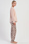 Cotton Women's Plus Size V-Neck Long Sleeve Pajama Set, 503170 - 2
