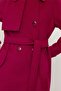 Reglan Sleeve Epaulet and Cape Detailed Cashmere Coat Fuchia 3131 - 6