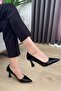 Women's Black Patent Leather 7 cm Thin Heeled Stiletto - 4
